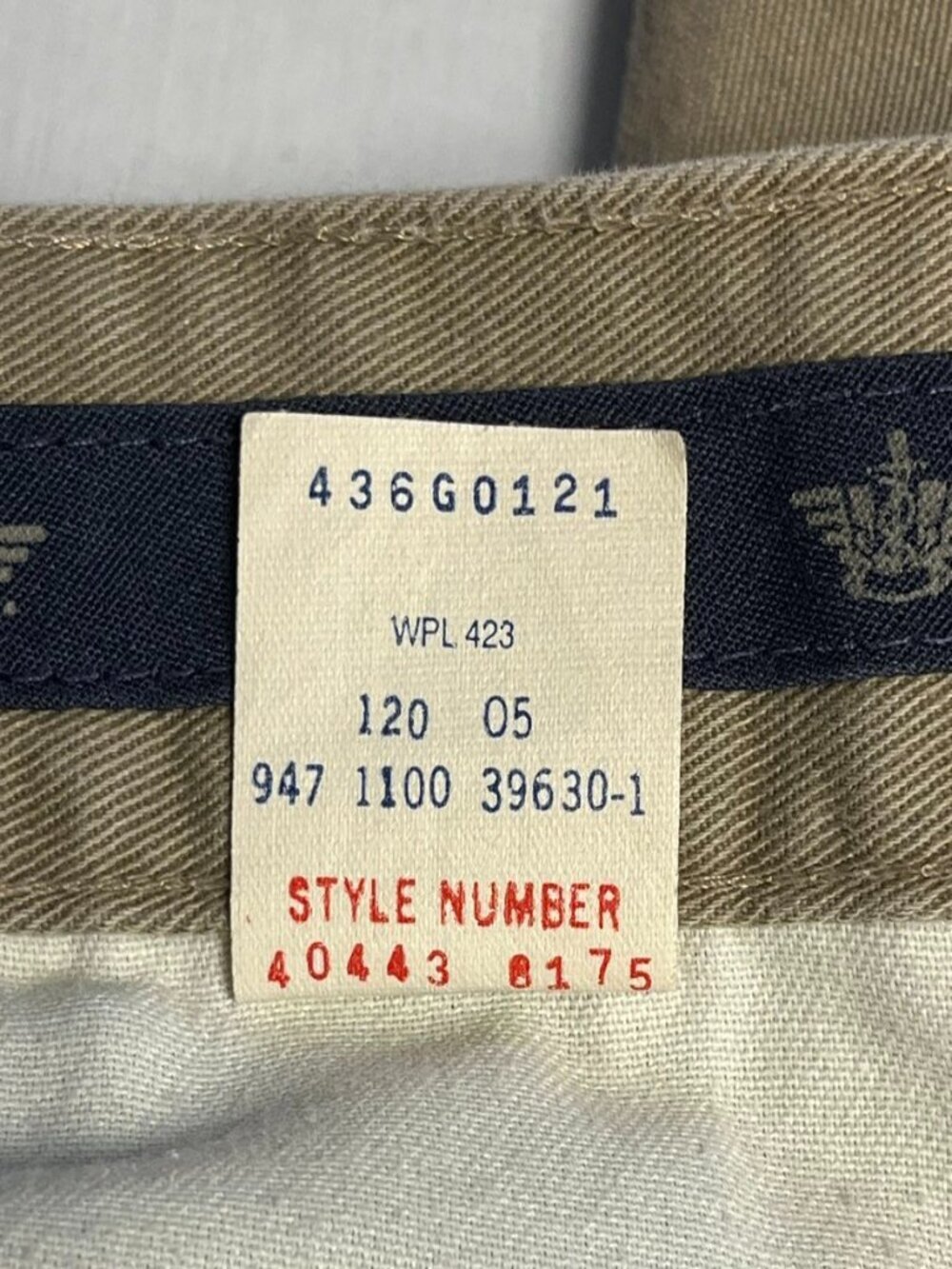 Dockers Original Pleated Classic Khaki Pants Beige Men’s 44x30 100% Cotton - Picture 8 of 9